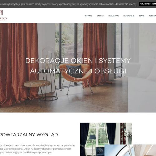 Dekoracje okien sal bankietowych