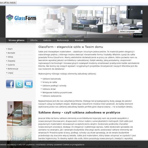 Szklane daszki i balustrady