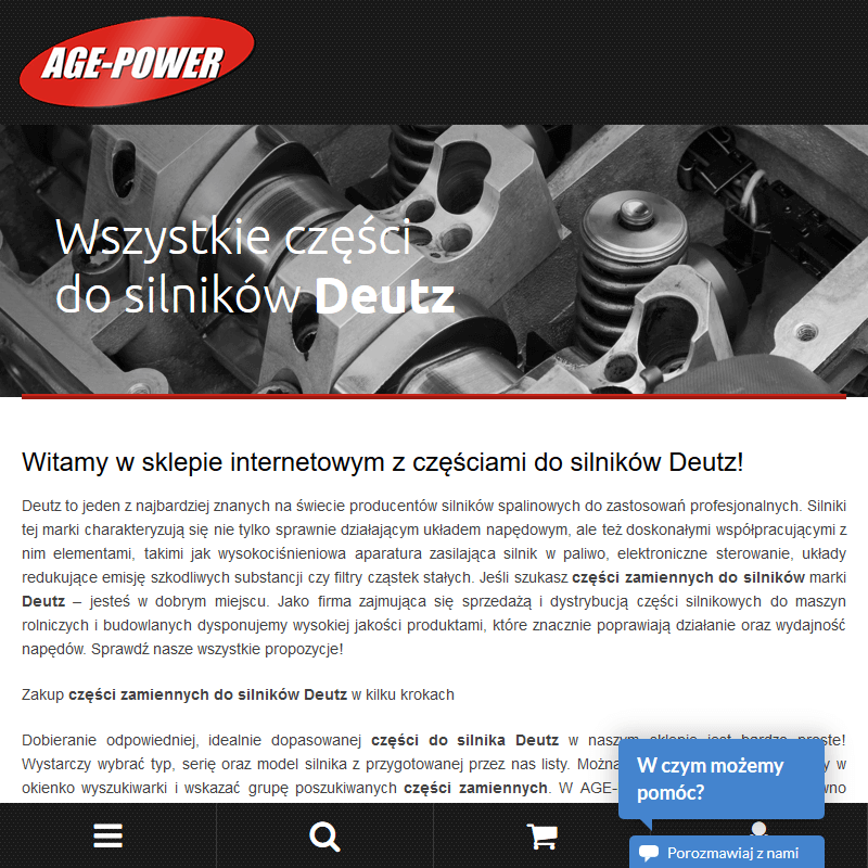 Części zamienne do silnika Deutz
